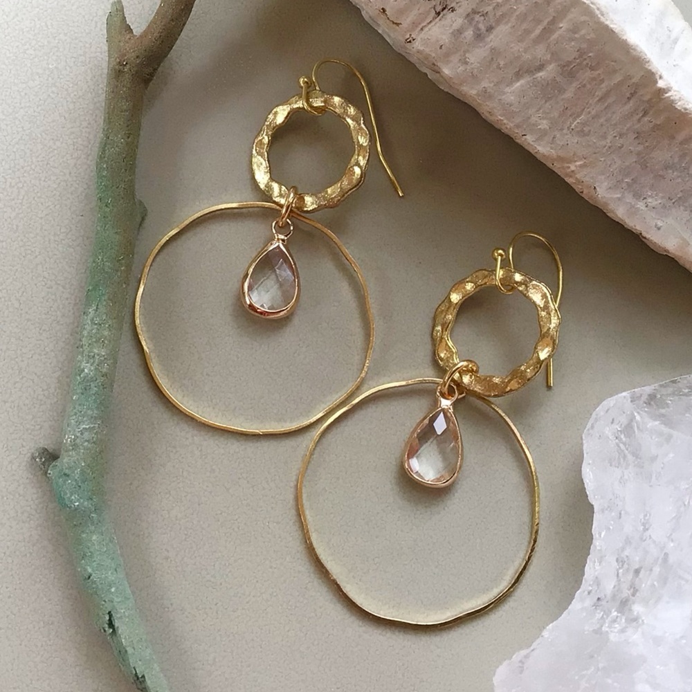 Sundance Artisan Gold Hoop Earrings